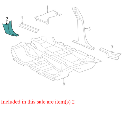 0XQ93TRMA 2008-2010 Chrysler Sebring FL Kick Panel Trim Used 0XQ93TRMA OEM