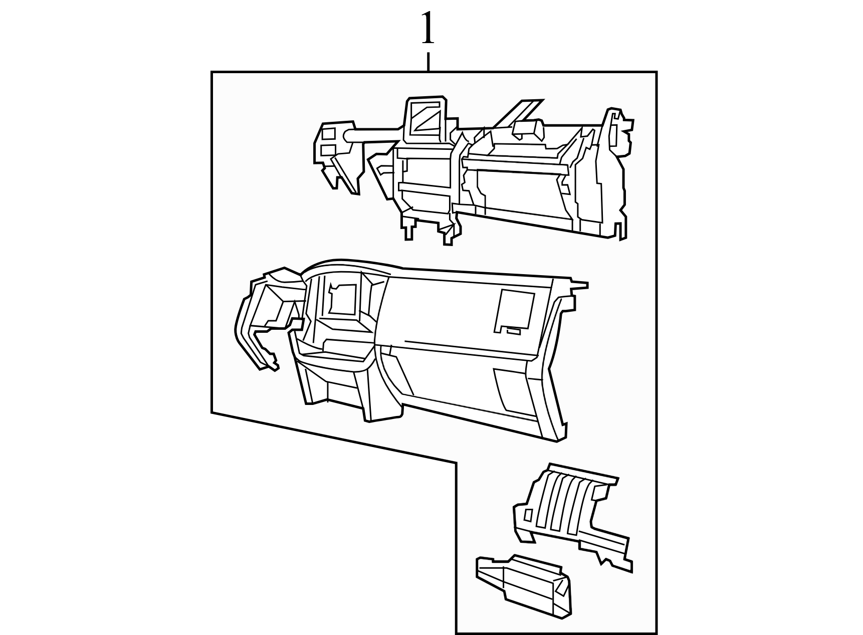 1JX841J8AA 2006-2007 Dodge Ram Dashboard Panel W/O Reinforcement Used 1JX841J8AA OEM