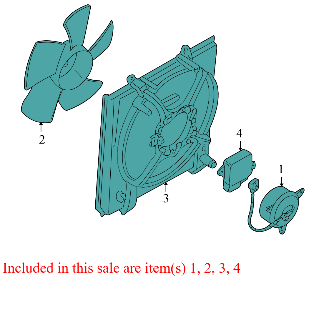 MR464707 2002-2007 Mitsubishi Lancer Engine Cooling Fan Motor Assy.