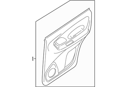 8L8Z7827407AB 2008-2012 Ford Escape Driver RL Door Interior Trim Panel Used 8L8Z7827407AB OEM