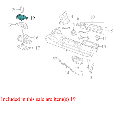 AQ36TRMAD 2008-2010 Chrysler Sebring Shifter Bezel Trim Ring Used AQ36TRMAD OEM