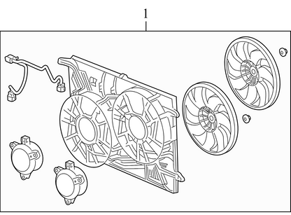 23434158 2008-2016 Buick Enclave Engine Cooling Fan Assembly Used 23434158 OEM