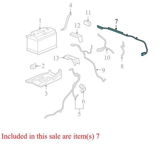 25862353 2007-2010 GMC Sierra 1500 Positive Battery Cable Used 25862353 OEM