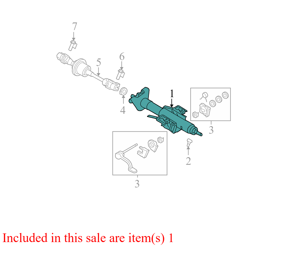 25933397 2006-2012 Chevrolet Malibu Steering Column Hydraulic Power Steering 25933397 OEM