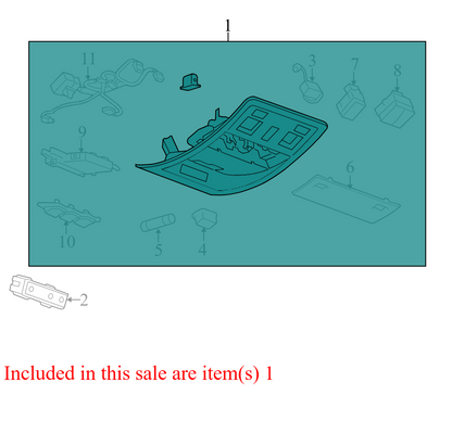 25977649 2008-2009 Chevrolet Silverado 1500 Overhead Light Used 22780471 OEM