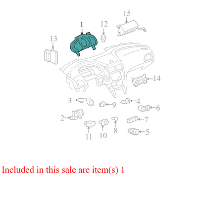 20930868 2008-2012 Chevrolet Malibu Instrument Cluster Used 20930868 OEM