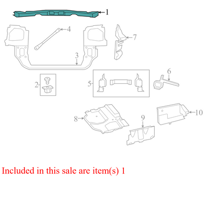 68190190AA 2015-2018 Dodge Grand Caravan Upper Radiator Support Tie Bar Used 68190190AA OEM