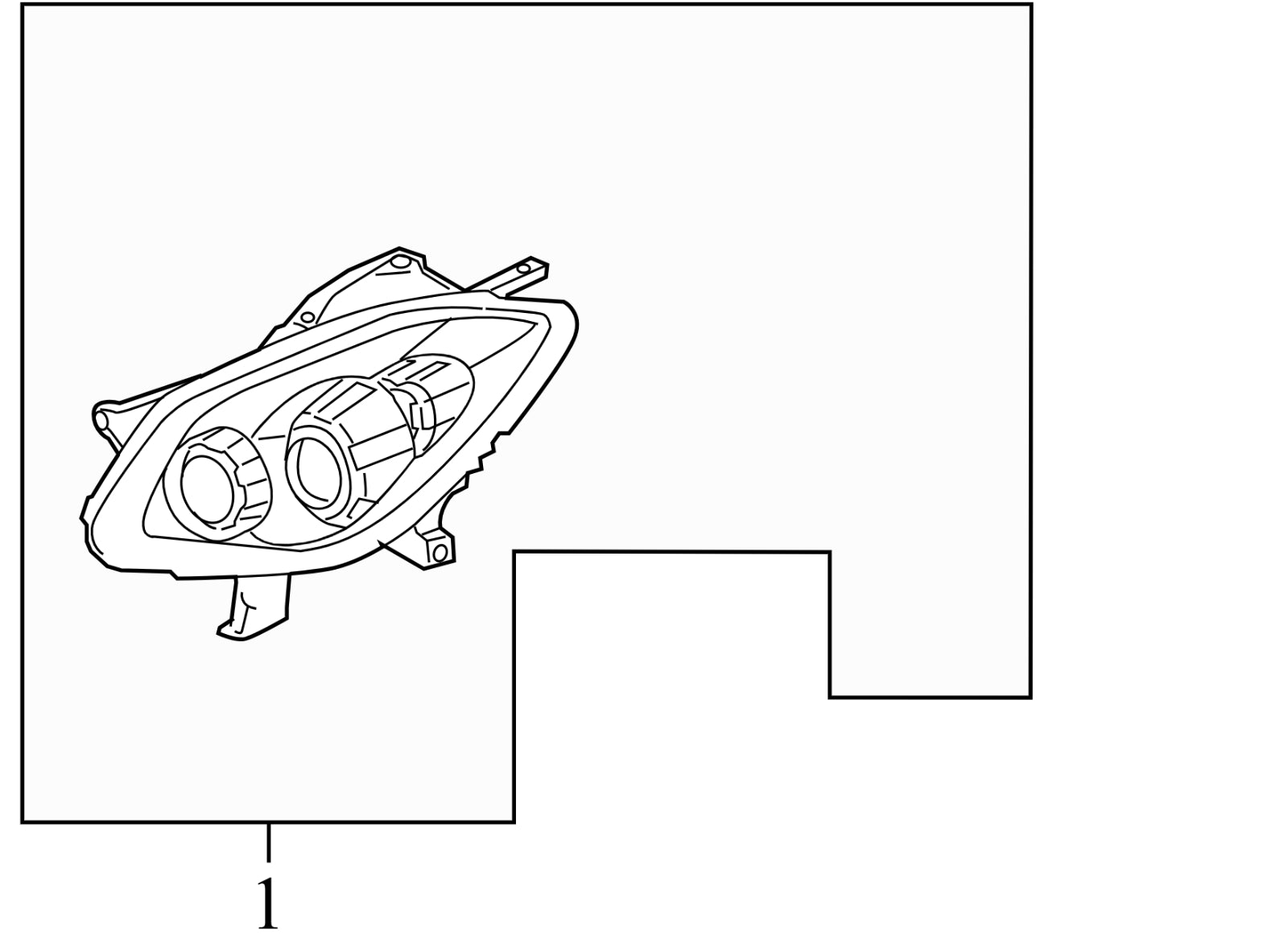 22777930 2008-2012 Buick Enclave Passenger FR Headlight (Very Hazy) HID Used 22777930 OEM