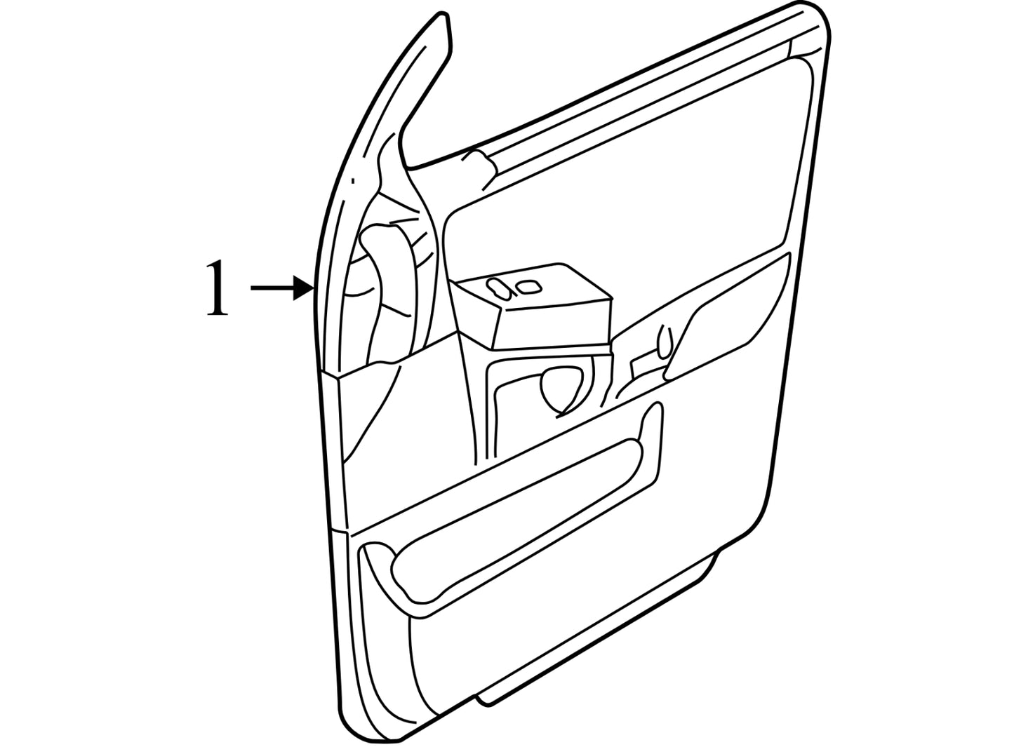 5L1Z7823942AAA 2003-2006 Ford Expedition FL Door Interior Trim Panel Used 5L1Z7823942AAA OEM