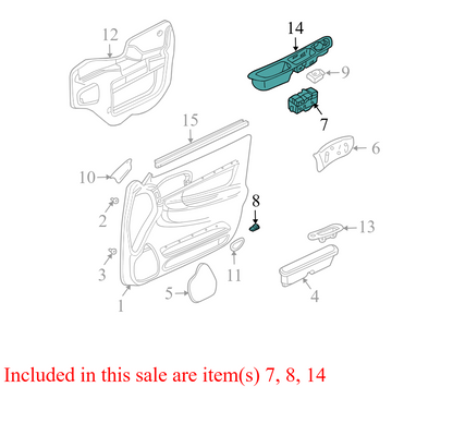 10435222 2000-05 Chevrolet Impala FL Door Window Switch W/ Switch Bezel Used 10435222 OEM