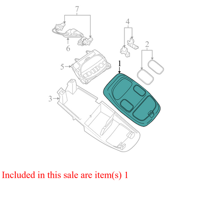 1DK78BD1AA 2003-2008 Dodge Ram Overhead Console Used 1DK78BD1AA OEM
