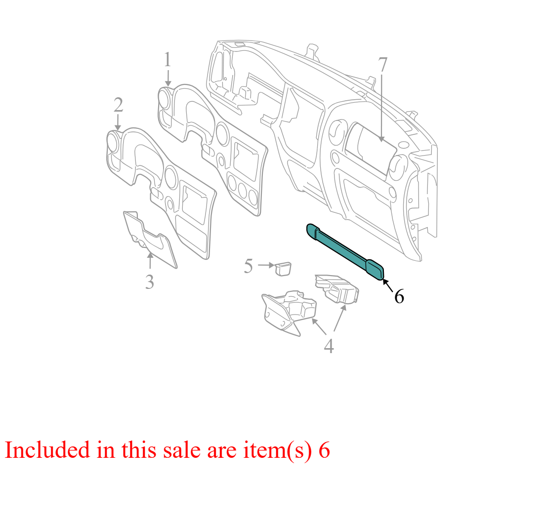 4L1Z78044J40AAA 2003-2006 Ford Expedition Dash Interior Grab Bar Used 4L1Z78044J40AAA OEM