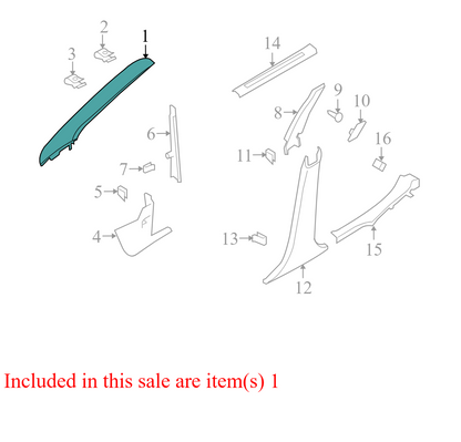 9S4Z5403599AB 2008-2011 Ford Focus Right Body A-Pillar Trim Panel Used 9S4Z5403599AB OEM