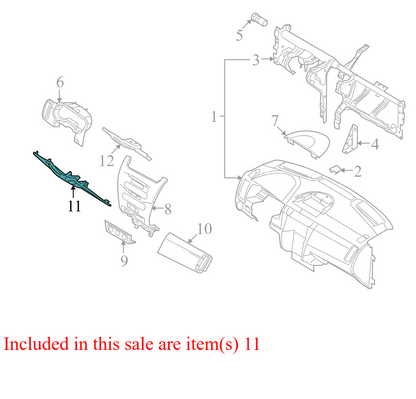 8S4Z5404459AC 2008-2011 Ford Focus Instrument Panel Knee Bolster Used 8S4Z5404459AC OEM