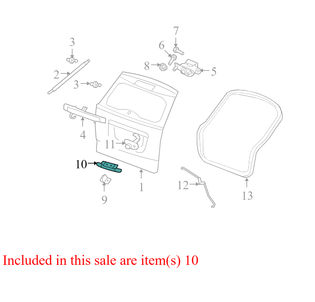 4589176AC 2007-2010 Jeep Compass Rear Liftgate Latch Used 4589176AC OEM