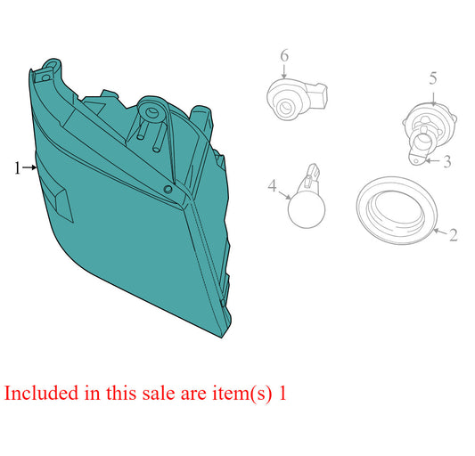 26410302D1S 2008-2016 Chrysler Town &amp; Country Left Headlight Assembly 5113335AF Used HID