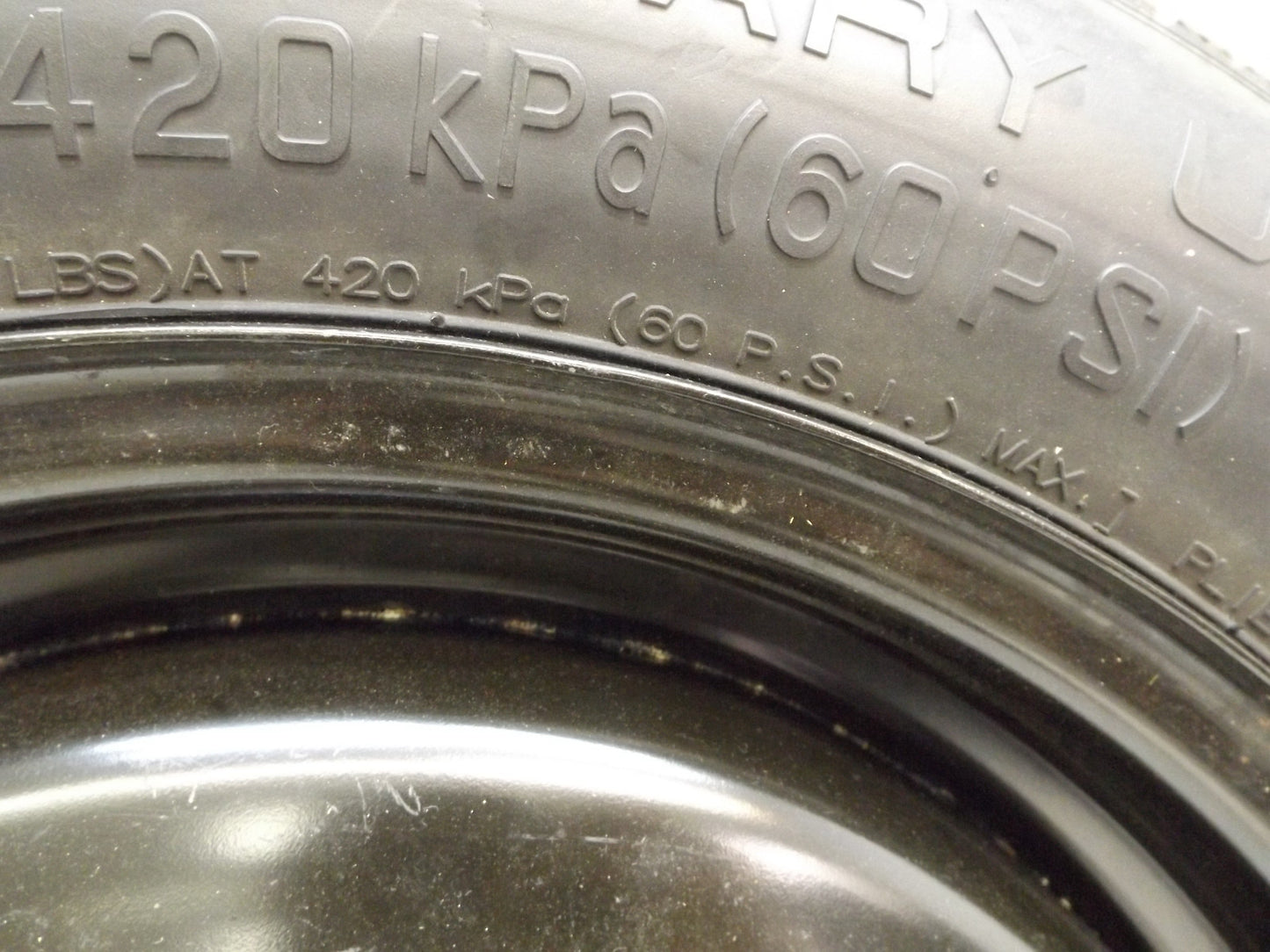 6E5Z1015B 2010-2012 Lincoln MKZ 16" 16x3.5 Compact Spare Tire Used OEM 6E5Z1015B