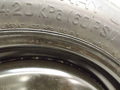 6E5Z1015B 2010-2012 Lincoln MKZ 16" 16x3.5 Compact Spare Tire Used OEM 6E5Z1015B