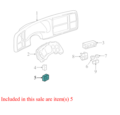 15755595 1999-2000 Chevrolet Silverado Headlight Switch Used 15755595 OEM