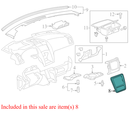 22846347 2013-2016 GMC Acadia Dash Radio AC Heater Climate Bezel Trim Used 22846347 OEM