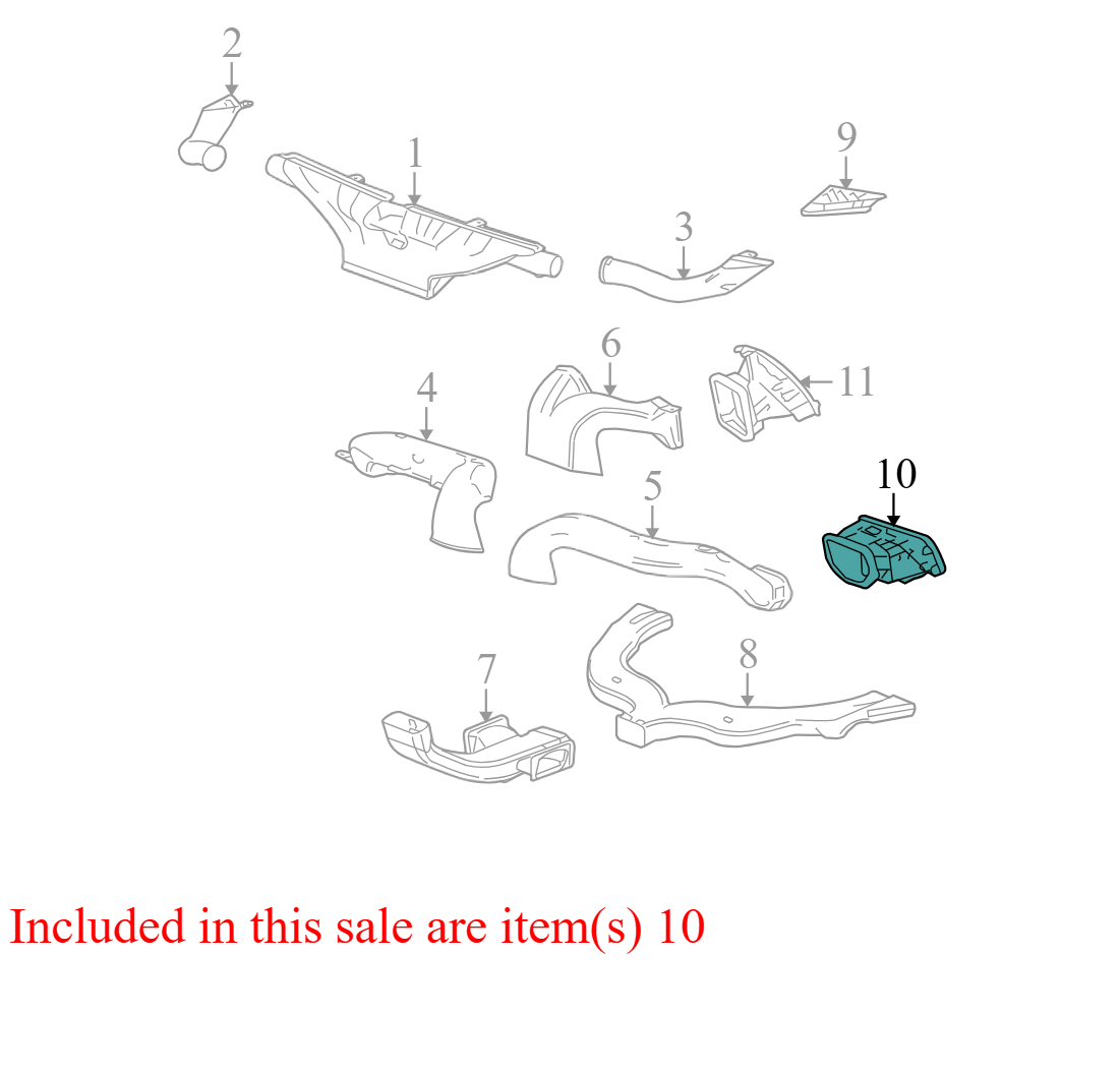 20862307 2010-2015 Chevrolet Equinox Passenger FR Dashboard Air Vent Used 20862307 OEM