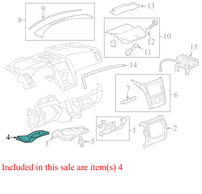 25768840 2009-2012 Chevrolet Traverse Driver FL Firewall Insulator Used 25768840 OEM
