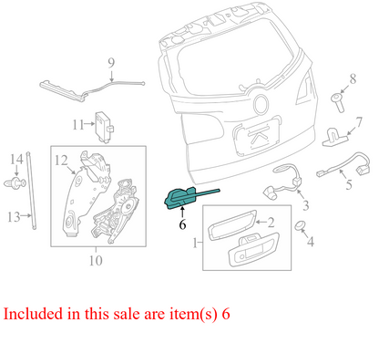 84243380 2009-2012 Chevrolet Traverse Rear Liftgate Latch Used 84243380 OEM