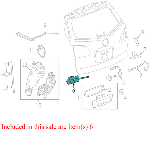 84243380 2009-2012 Chevrolet Traverse Rear Liftgate Latch Used 84243380 OEM