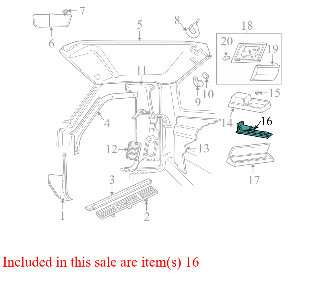 F87Z17080CA 1999-2000 Ford Ranger Floor Jack Used F87Z17080CA OEM