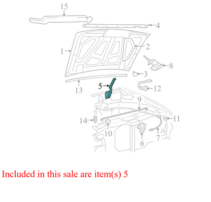 4L5Z16797BA 1998-2000 Ford Ranger Driver FL Passenger FR Hood Hinge Used 4L5Z16797BA OEM