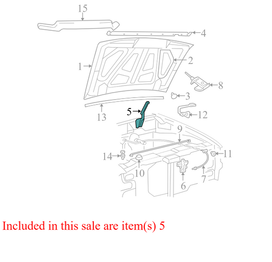 4L5Z16797BA 1998-2000 Ford Ranger Driver FL Passenger FR Hood Hinge Used 4L5Z16797BA OEM