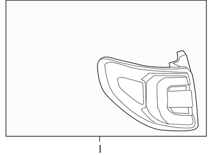 19433883 2013-2016 GMC Acadia Passenger RL Tail Light Assembly Used 19433883 OEM