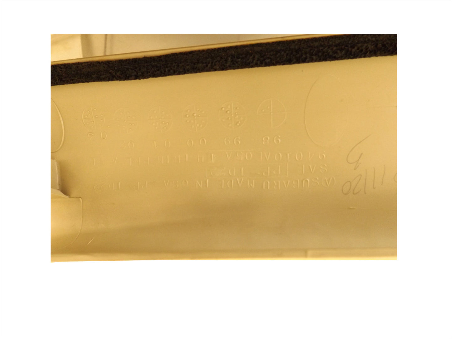94010AE05A 2000-2004 Subaru Outback Left A-Pillar Trim Panel 94010AE05A OEM USED