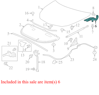 15939045R 2009-2012 Chevrolet Traverse FL FR Hood Hinge Used 15939045R OEM
