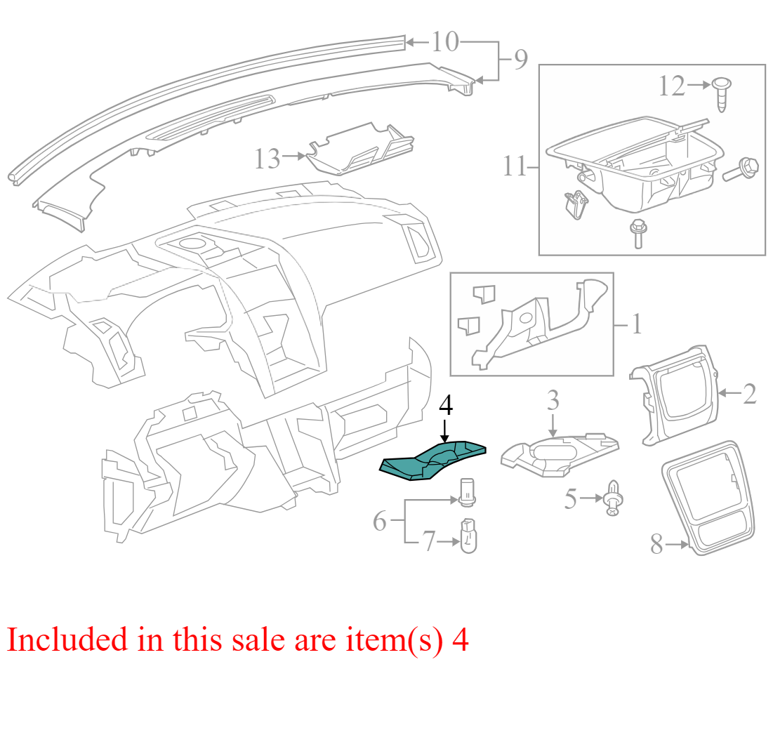 25768840 2013-2016 GMC Acadia Driver FL Firewall Insulator Used 25768840 OEM