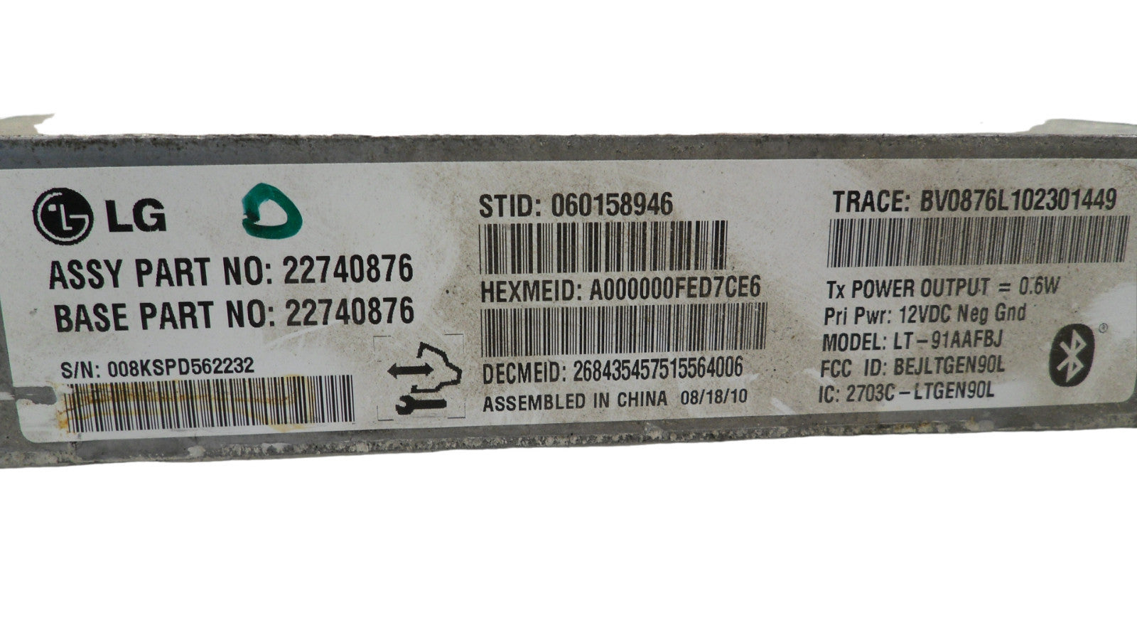 22740876 2011 Chevrolet Equinox GPS Navigation Control Module Used 22740876 OEM