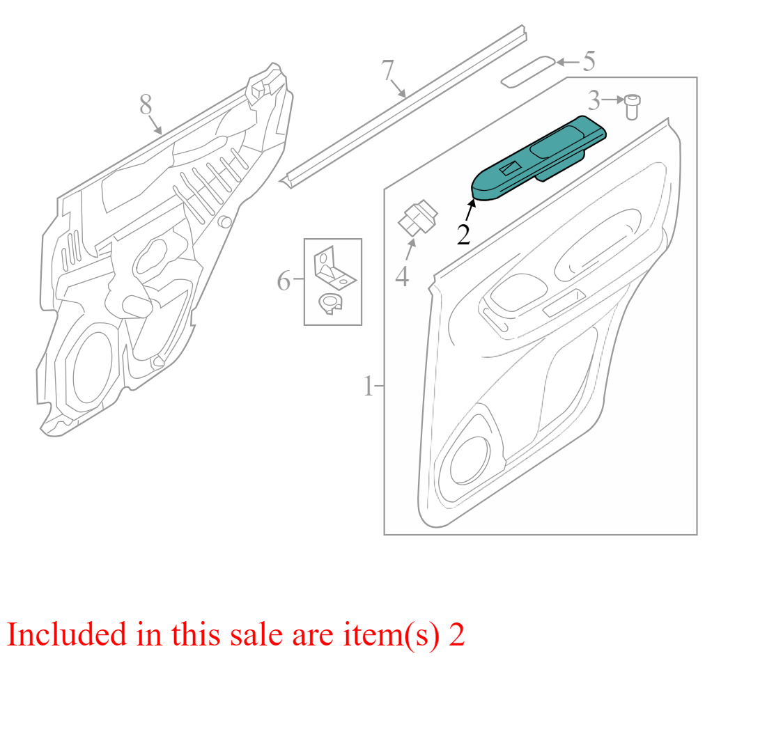 8L8478274B08AHW 2008-2012 Ford Escape RR Door Window Switch Bezel Used 8L8478274B08AHW OEM