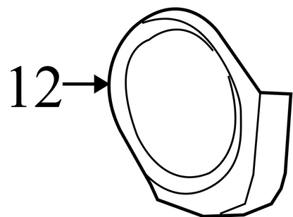 186006991 2009-2011 Jeep Compass Passenger FR Speaker Cover Used 186006991 OEM