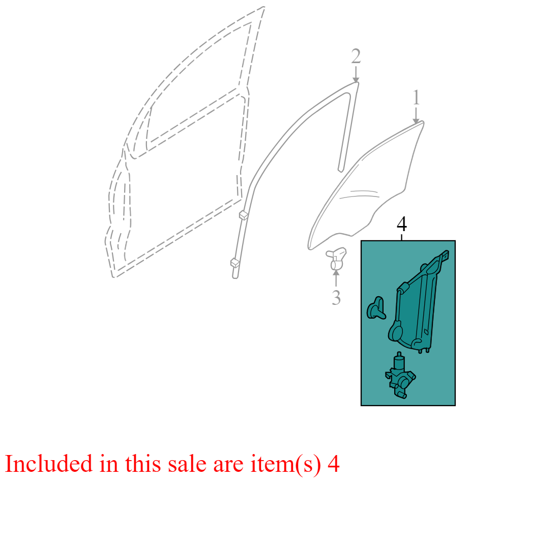AL8Z7823200A 2008-2012 Ford Escape Passenger FR Window Regulator Used AL8Z7823200A OEM