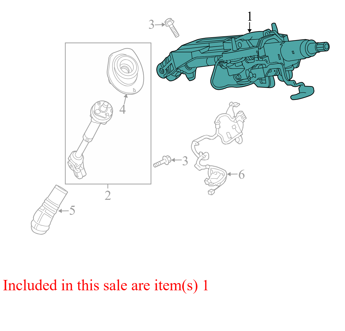 20987337 2009-2017 Chevrolet Traverse Steering Column Used 20987337 OEM