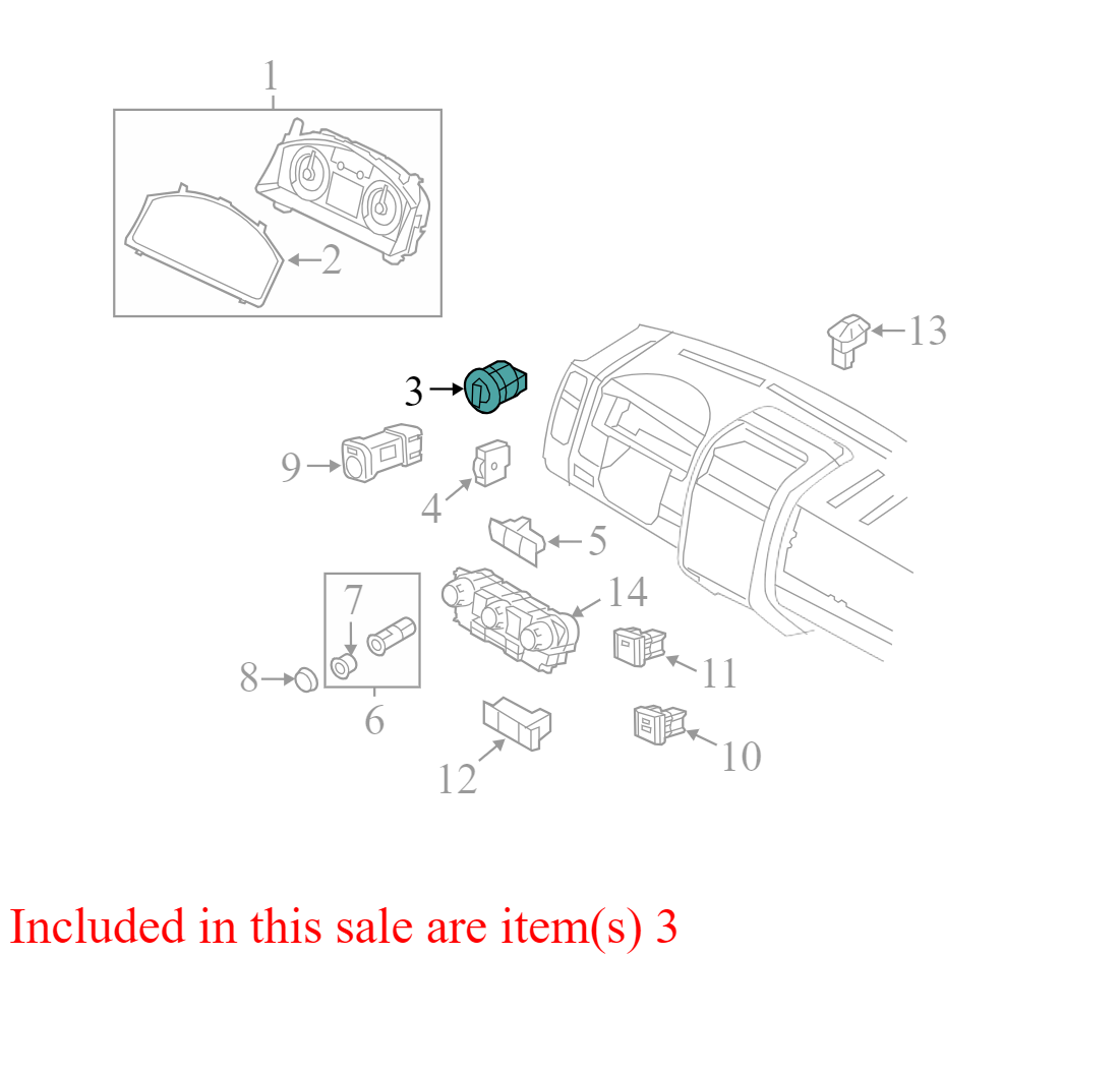 8L8T090708CFW 2008-2012 Ford Escape Headlight Switch Used 8L8T090708CFW OEM