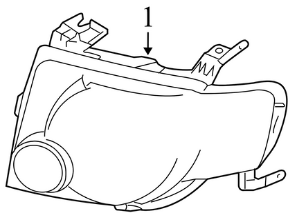 8L8Z13008A 2009-2012 Ford Escape Passenger FR Headlight Used 8L8Z13008A OEM