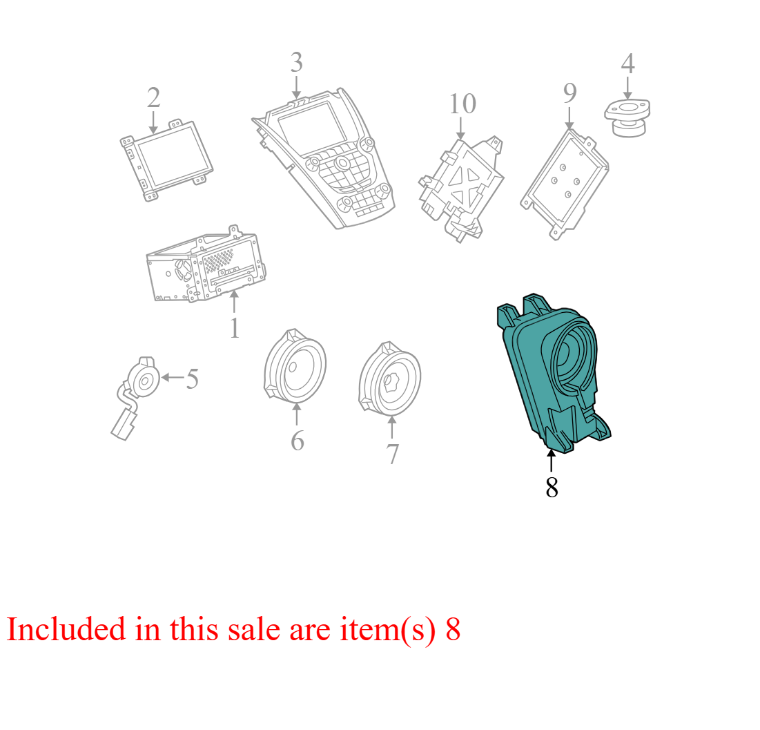 25802876 2010-2015 Chevrolet Equinox Speaker Used 25802876 OEM