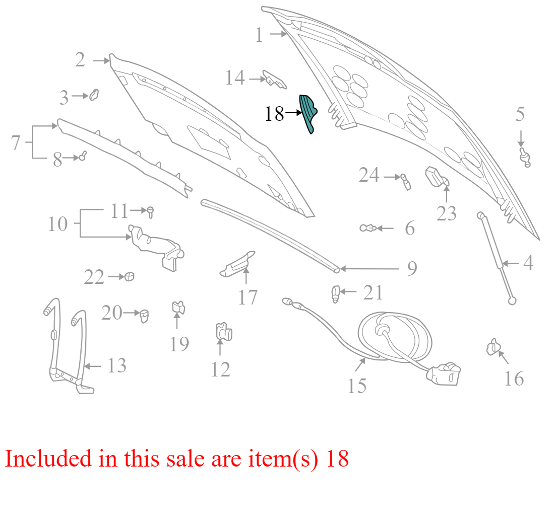 25708788 2002-2005 Buick LeSabre Driver FL Passenger FR Hood Hinge Used 25708788 OEM