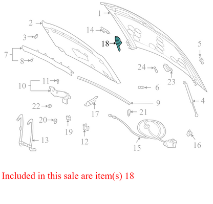 25708788 2002-2005 Buick LeSabre Driver FL Passenger FR Hood Hinge Used 25708788 OEM