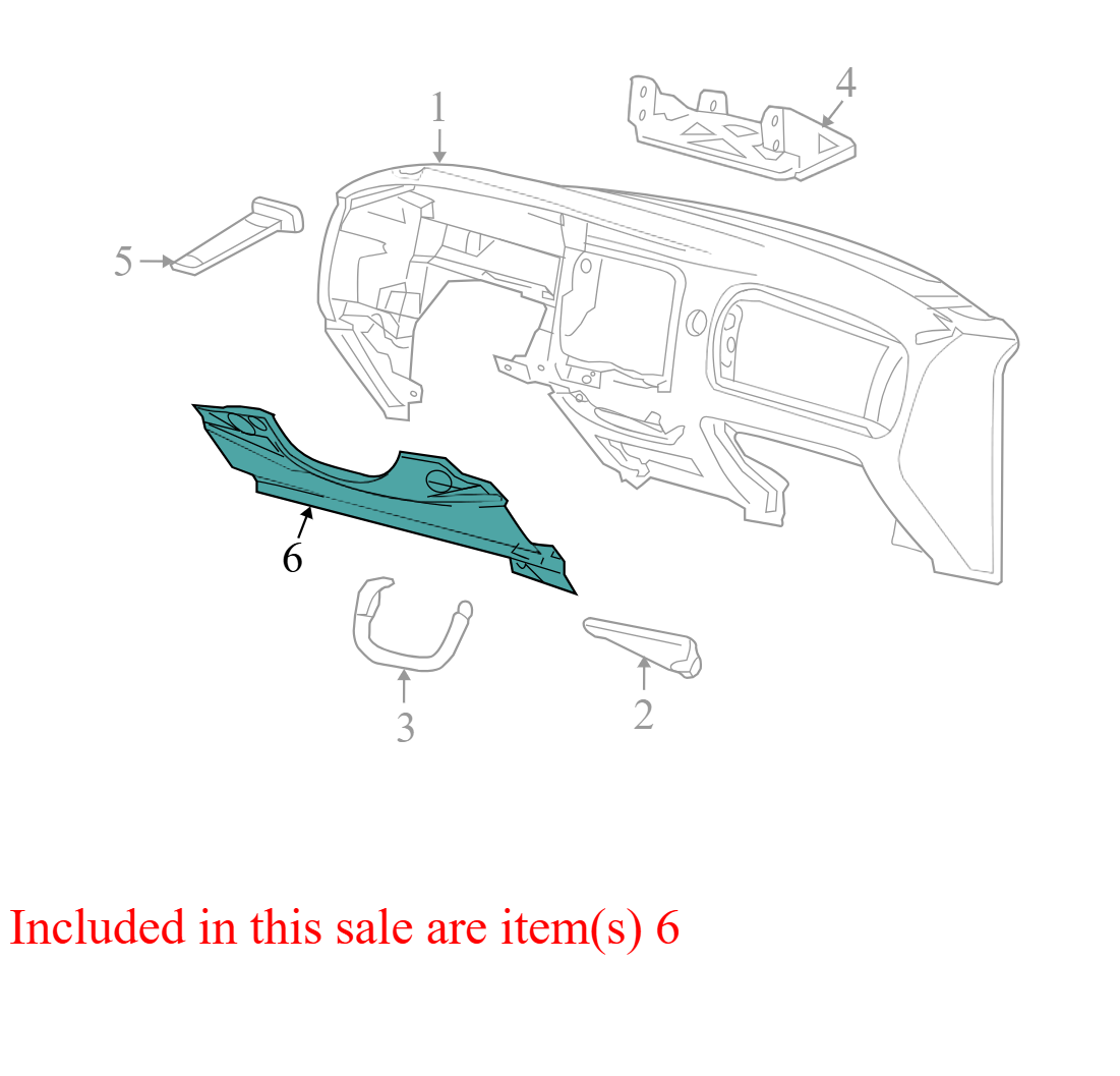 F57B10044F08ALW 1998-2005 Ford Ranger Instrument Panel Knee Bolster Used F57B10044F08ALW OEM