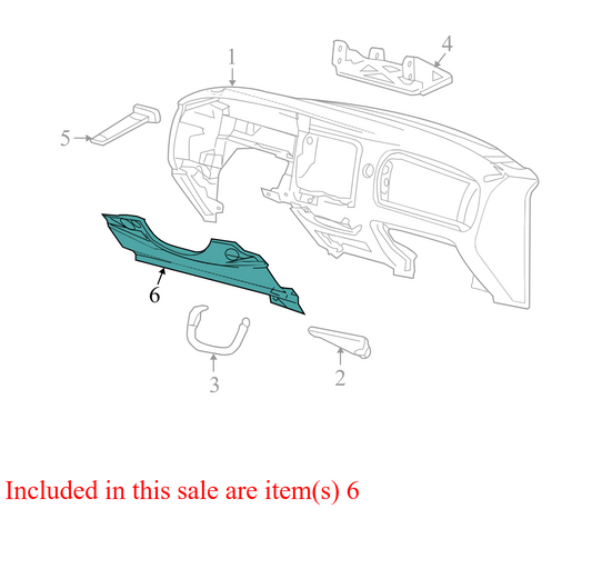 F57B10044F08ALW 1998-2005 Ford Ranger Instrument Panel Knee Bolster Used F57B10044F08ALW OEM