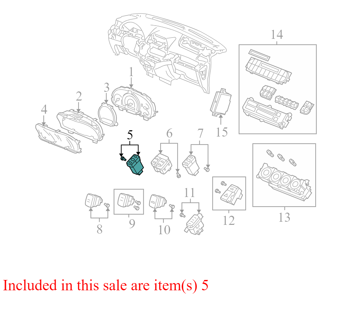 M19833 2005-2007 Honda Odyssey Sunroof Control Switch Used M19833 OEM