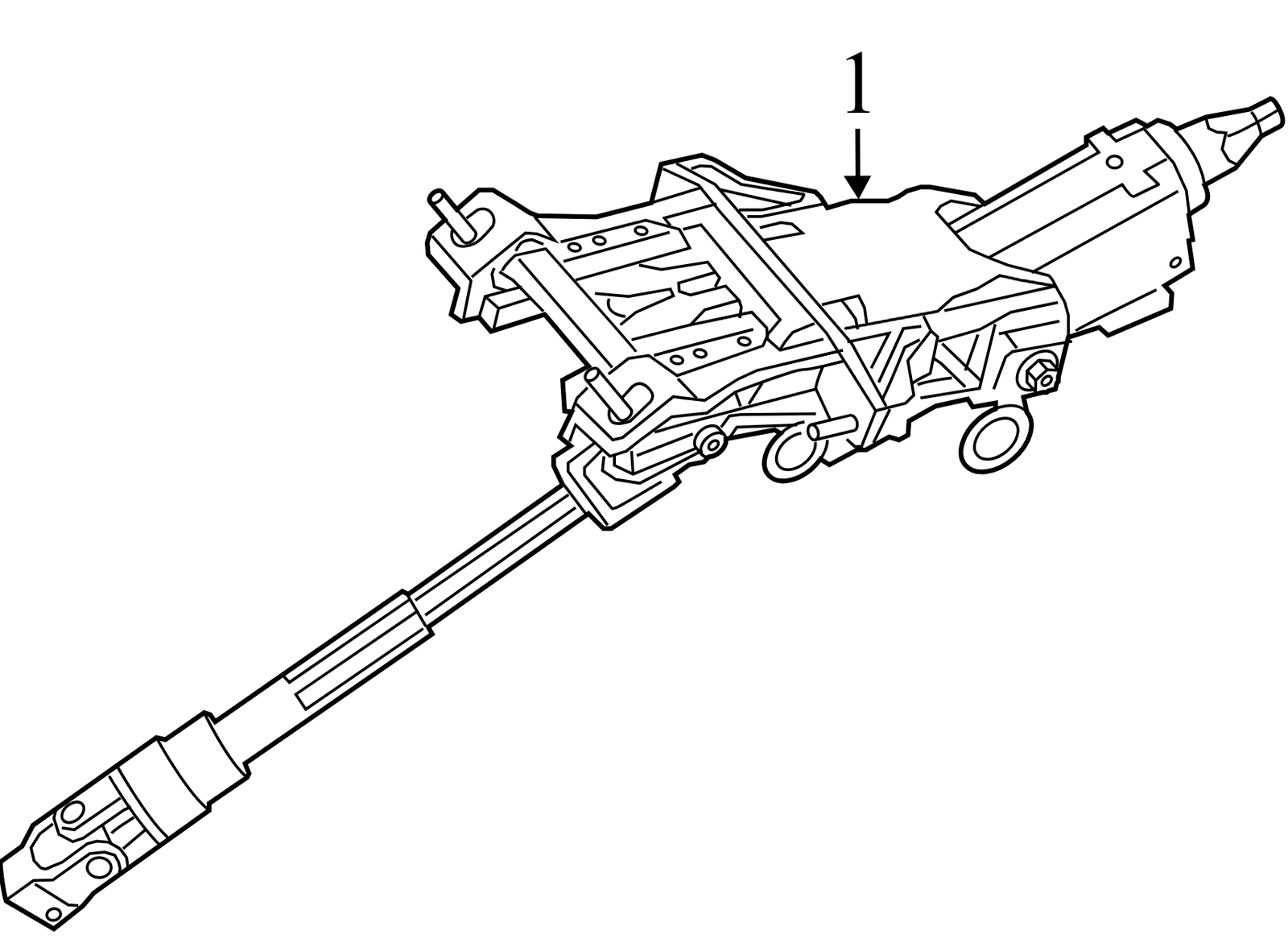 BV6Z3C529Y 2012-2014 Ford Focus Steering Column Used BV6Z3C529Y OEM