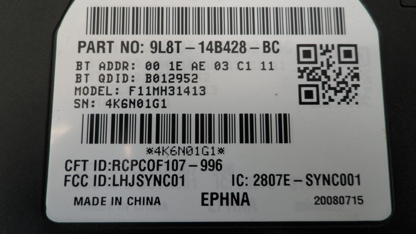 9L8T14B428BC 2009-2012 Ford Escape Wireless Communication Module Used 9L8T14B428BC OEM